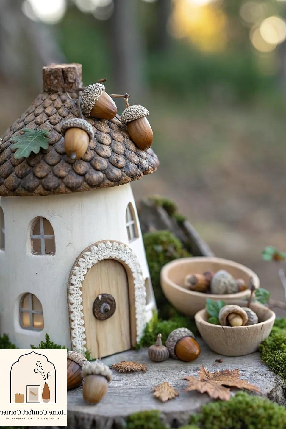 Acorn and Leaf Drawer Pulls on an Otherwise Plain Dresser