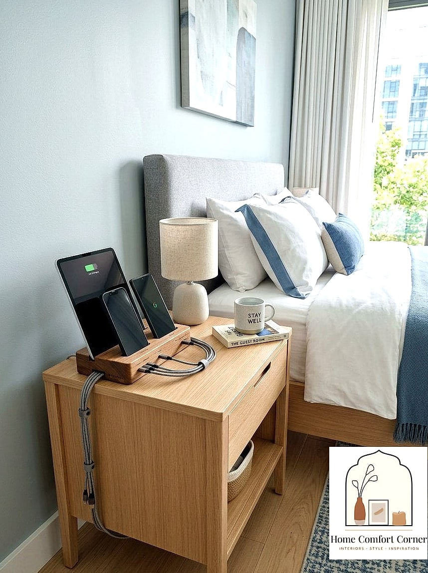 Add a Charging Station Near the Bed