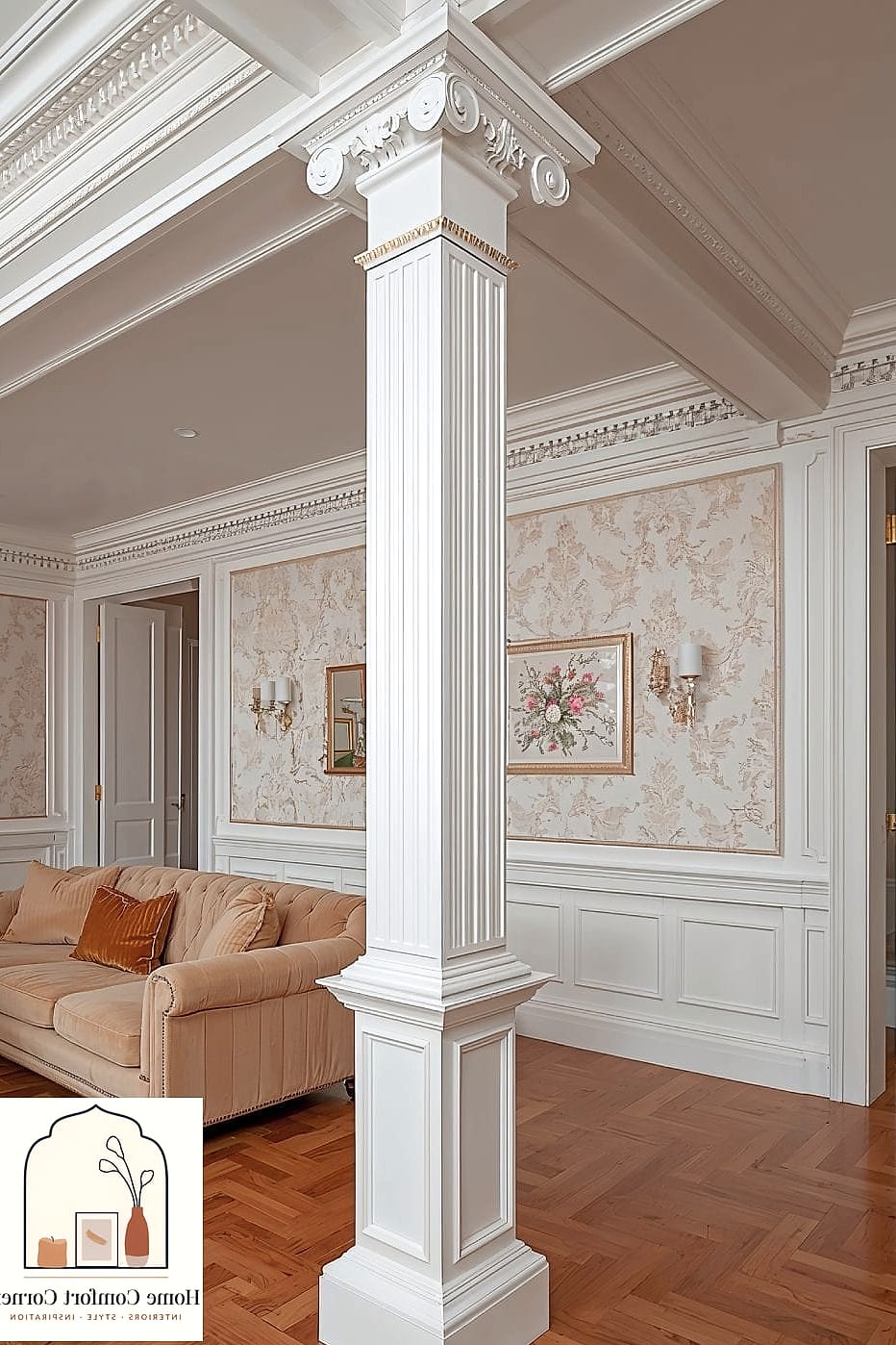 21 Pillar Design Interior Tips From Top Interior Designers 10 Add Column Capitals and Bases