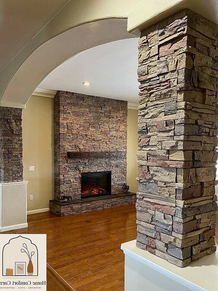 21 Pillar Design Interior Tips From Top Interior Designers 14 Add a Faux Fireplace Surround