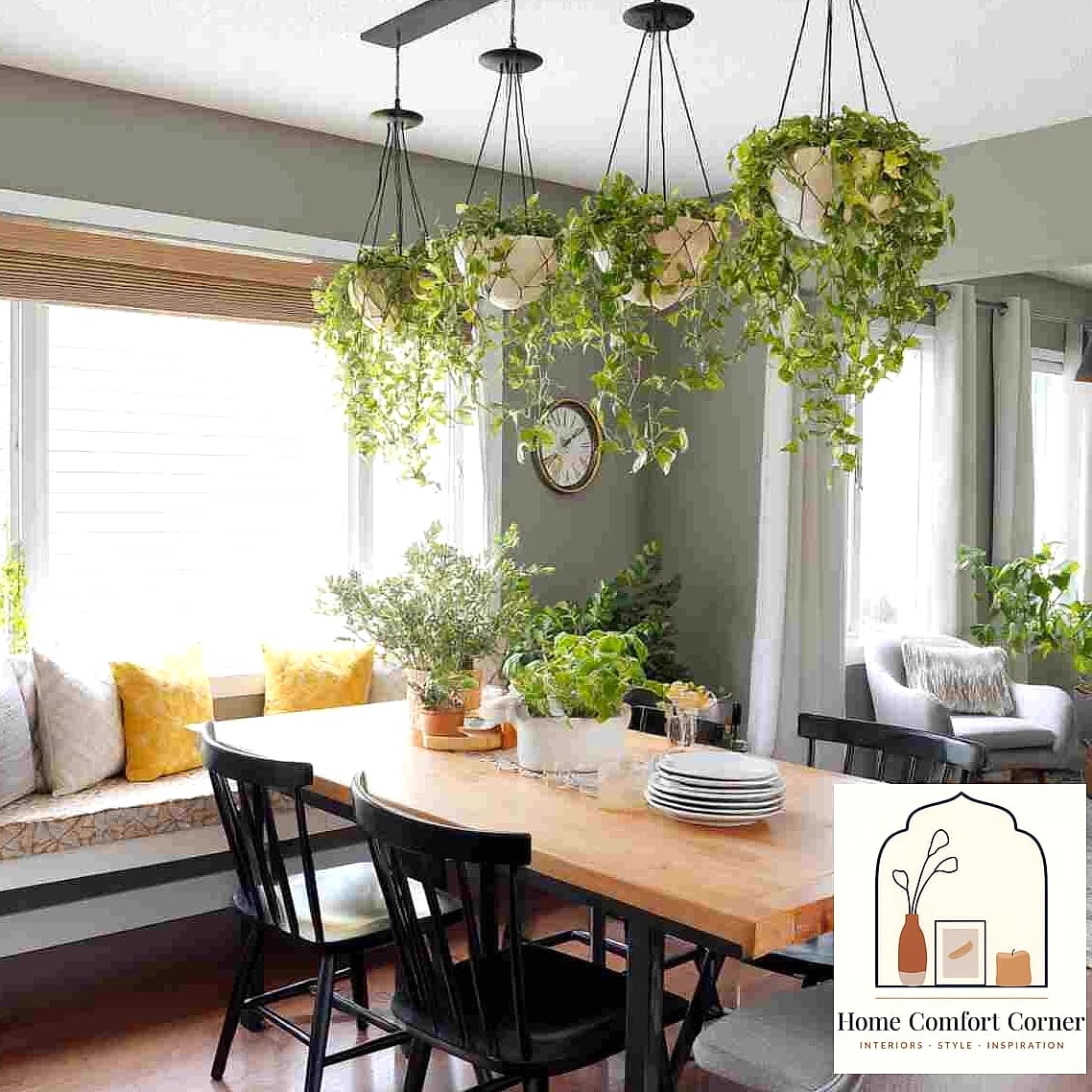 16 Small Dining Room Ideas Concepts That Are Actually Achievable on a Budget 18 Add Greenery at Different Heights
