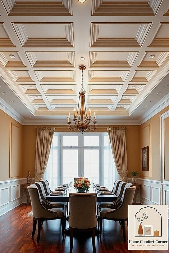 18 Dining Room Decor Ideas Before and After Transformations to Inspire 19 Adding a Ceiling Medallion Behind a New Light Fixture