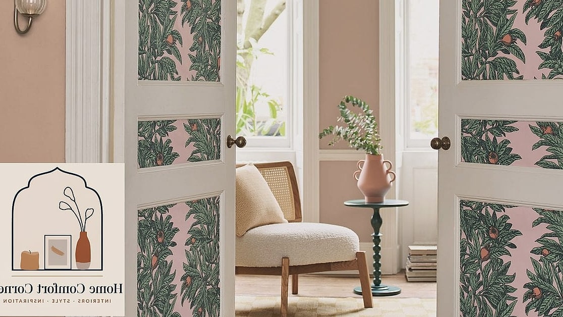 25 Door Design Interior Ideas to Upgrade Your Home This Weekend 9 Add a Pop of Wallpaper to a Closet Door