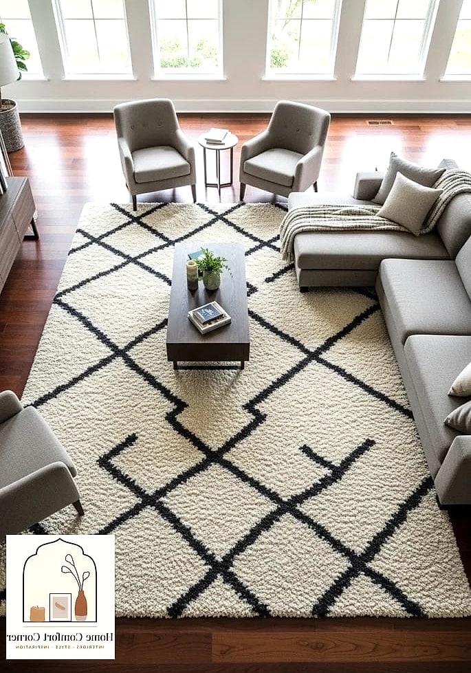 27 Stunning Cheap Room Decor Ideas for Every Budget 3 Add a Statement Rug Under the Bed