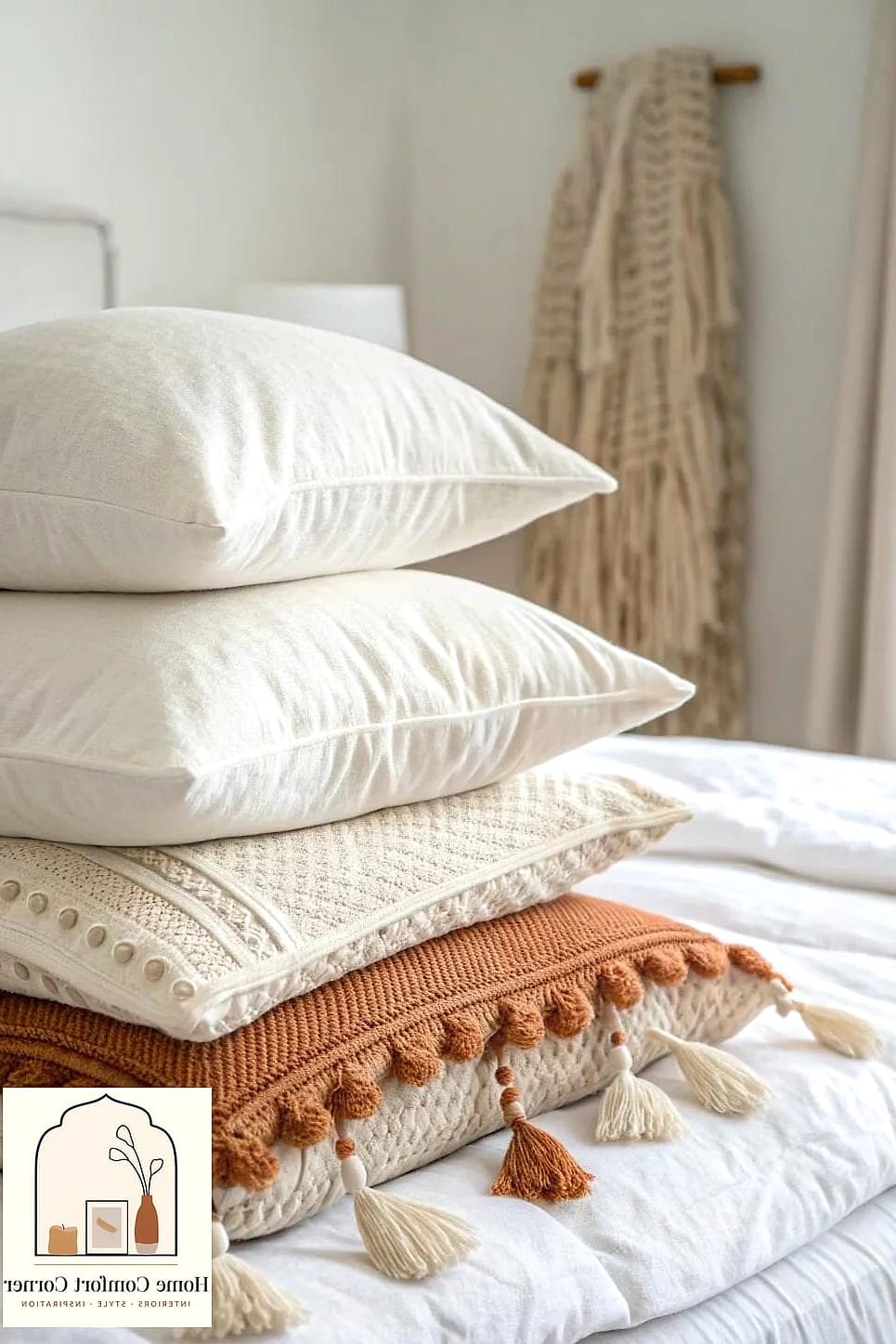 Add Textured Throw Pillows and Blankets