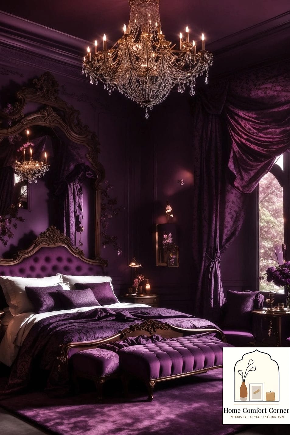 Amethyst Glass Decor Accents