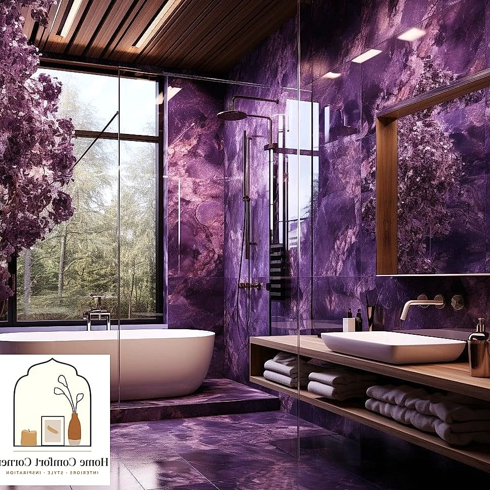 Amethyst Tile in a Bathroom