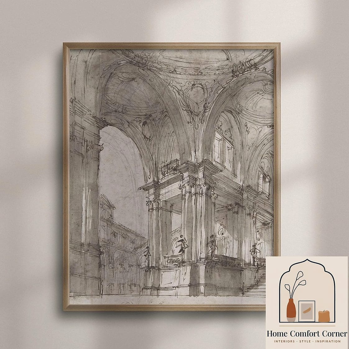 Architectural Sketches in a Dining Room