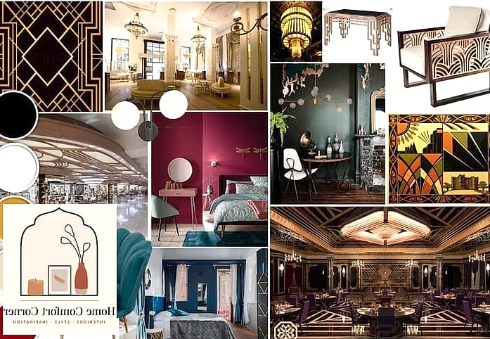 15 Interior Design Mood Board Makeovers That Look Incredibly Expensive 15 Art Deco Inspired Powder Room