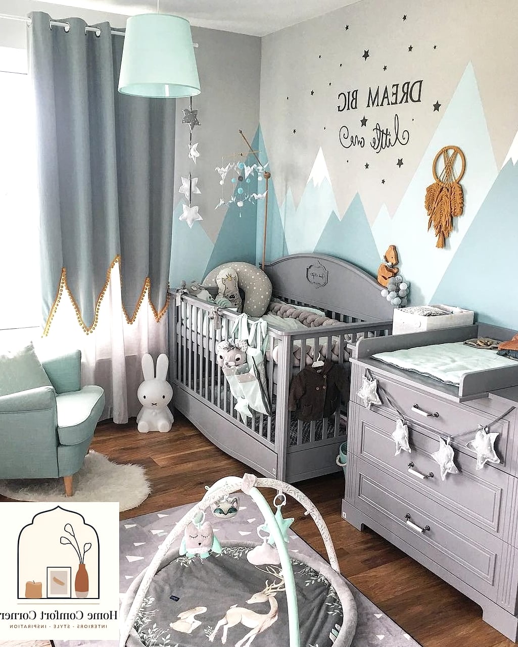 Baby Blue Laundry Room Cabinetry