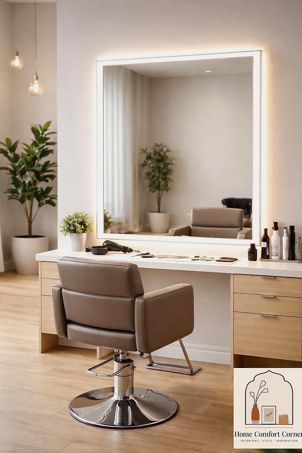14 Hair Salon Interior Design Ideas to Steal From Interior Designers 7 Backlit Mirrors at Every Station