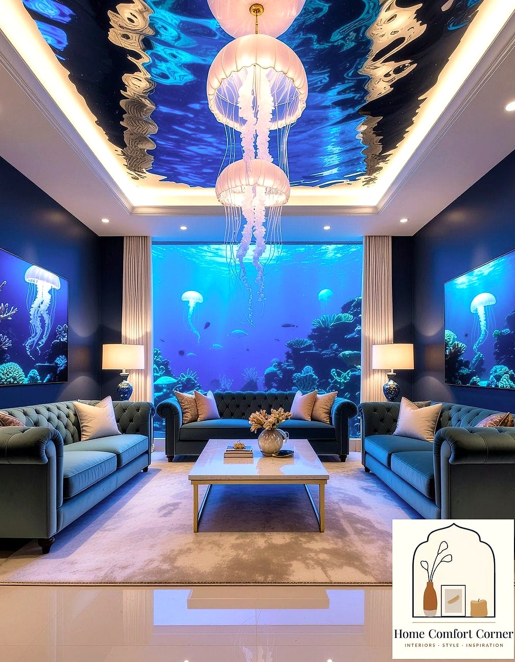 Backlit Ocean Wave Wall Panels