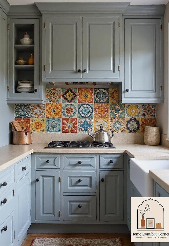 A Backsplash That Goes All the Way to the Ceiling