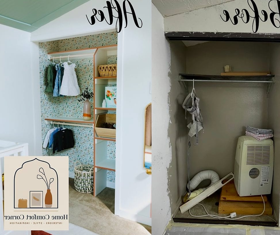 13 Small Room Ideas Before and After Transformations to Inspire 9 A Basic Closet Turns Into a Custom Dressing Area