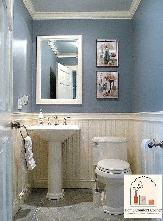 Beadboard Wainscoting Painted a Fun Color