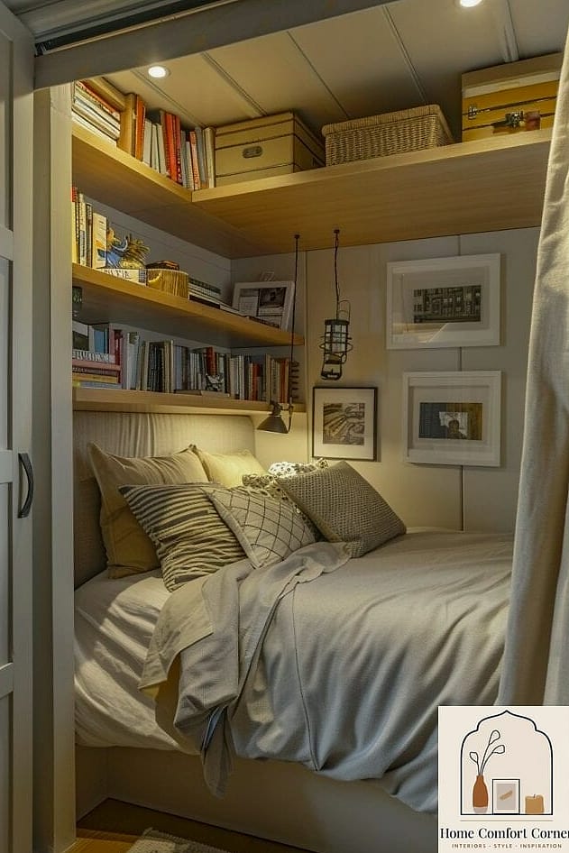 A Bedroom Corner Office with a Floating Desk