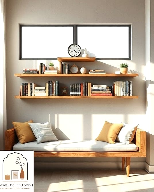 A Bench or Bookshelf at the Foot of the Bed