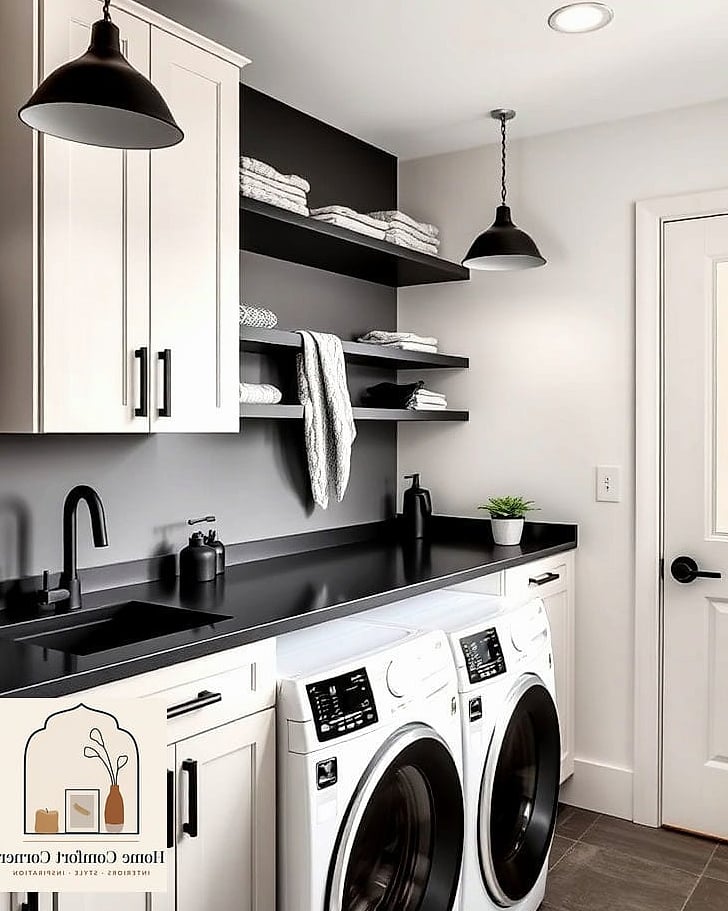 Black Fixtures and Hardware for Contrast