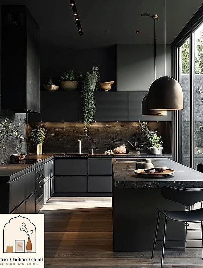 10 Stunning Dark Home Decor Ideas for Every Budget 3 Black Kitchen Cabinets