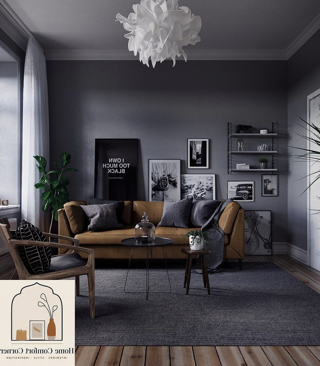 Black Metal Window Frames or Accents