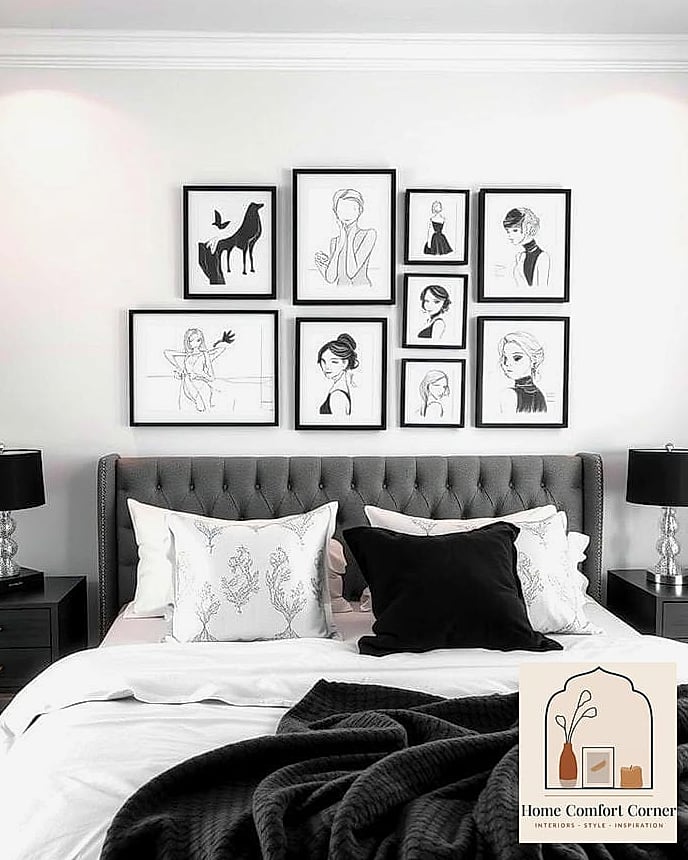23 Black And White Room Decor Looks We're Obsessed With This Year 10 A Black and White Gallery Wall