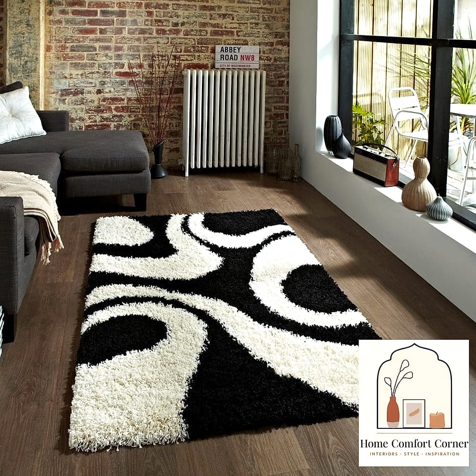 23 Black And White Room Decor Looks We're Obsessed With This Year 15 Black and White Area Rugs With Bold Patterns