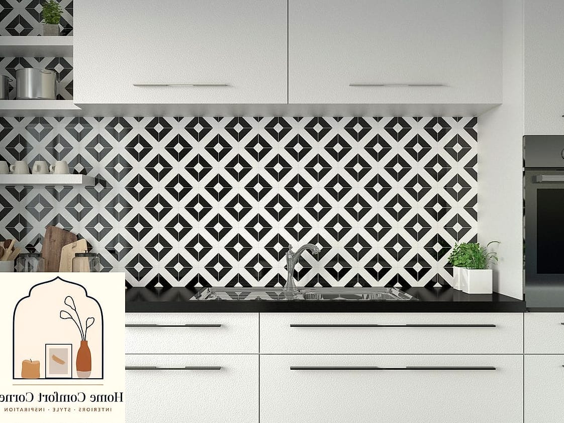 23 Black And White Room Decor Looks We're Obsessed With This Year 23 A Black and White Kitchen Backsplash