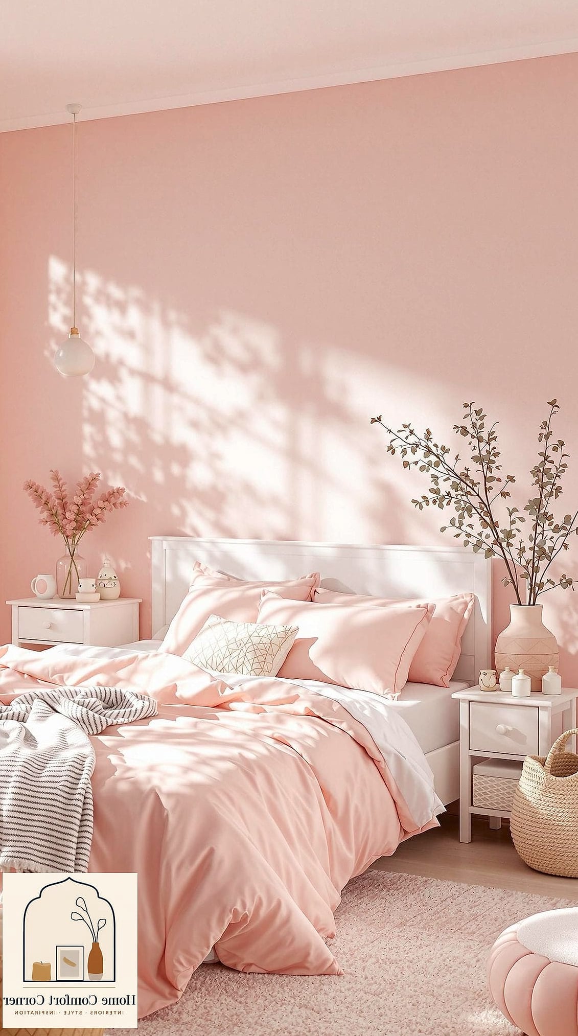 Blush Pink Velvet Headboard