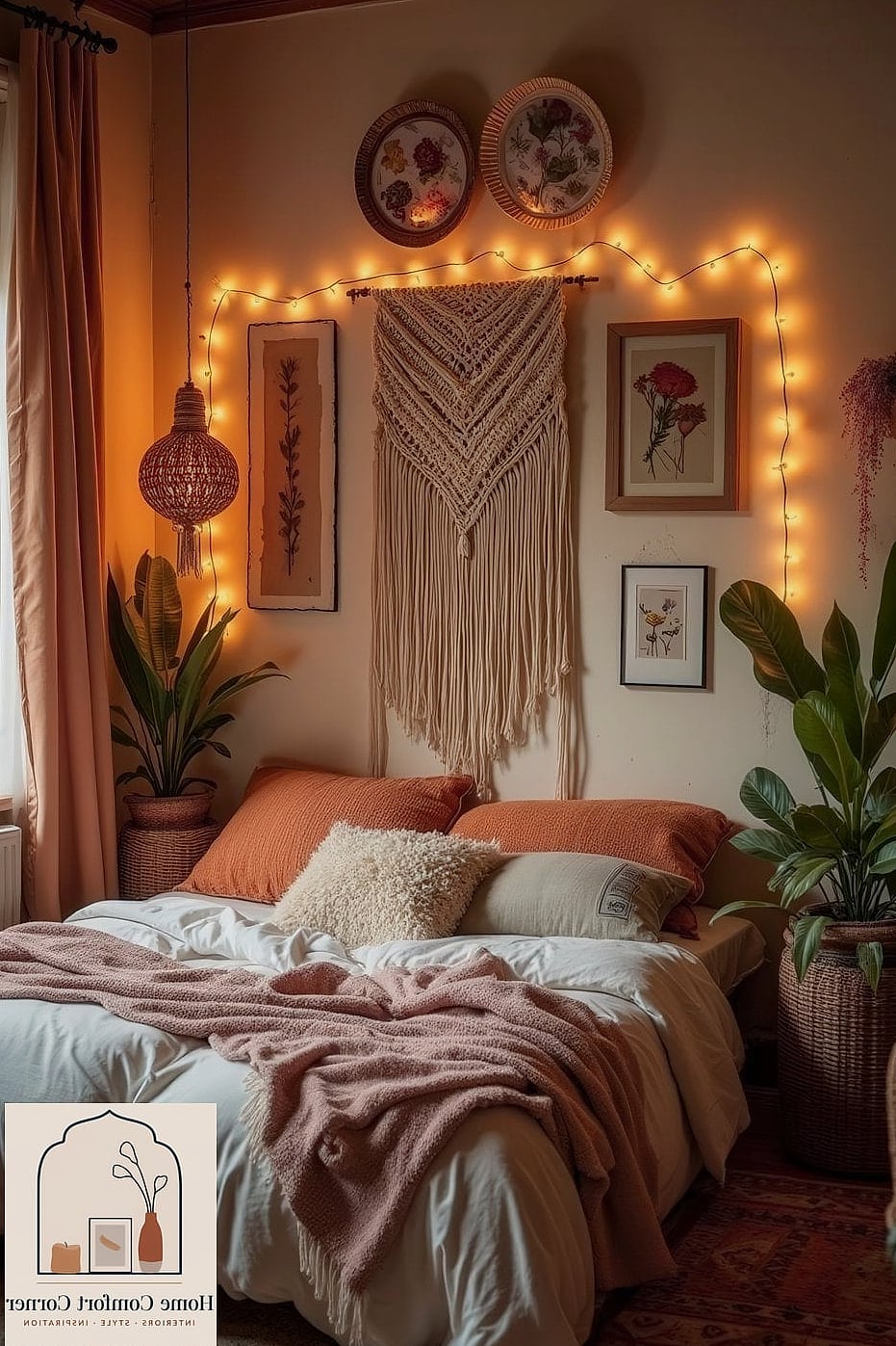 Boho Bedroom with Layered Textiles