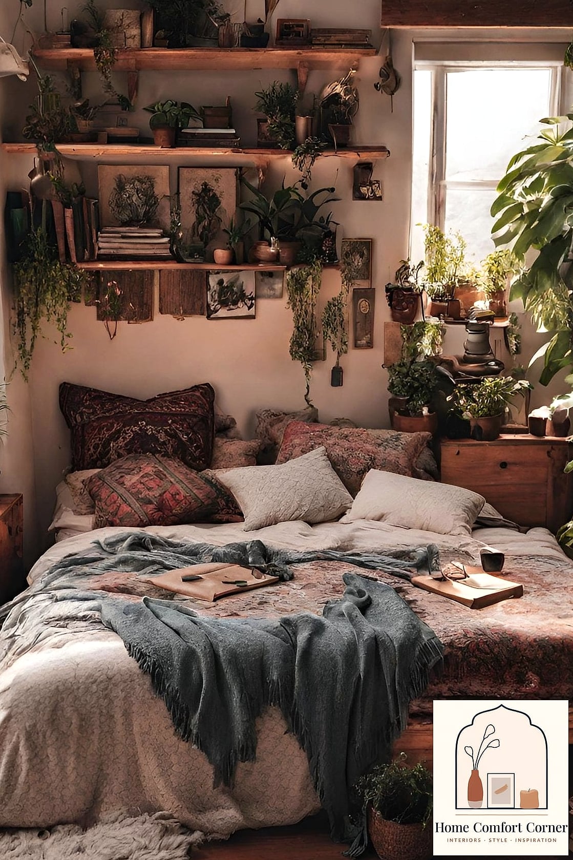 Boho Bedroom with Macrame and Rattan