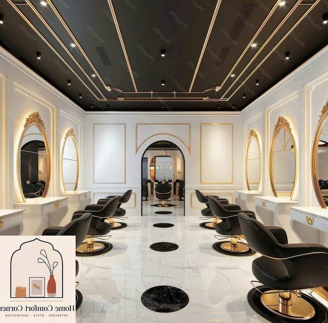 14 Hair Salon Interior Design Ideas to Steal From Interior Designers 3 A Bold Accent Wall Behind the Reception Desk