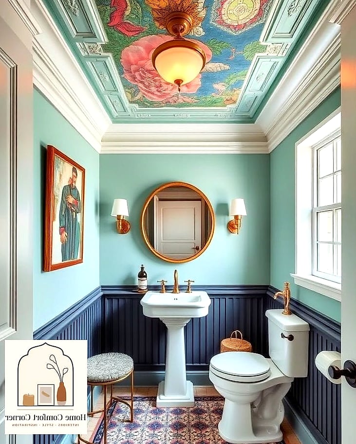 Bold Ceiling Color or Wallpaper