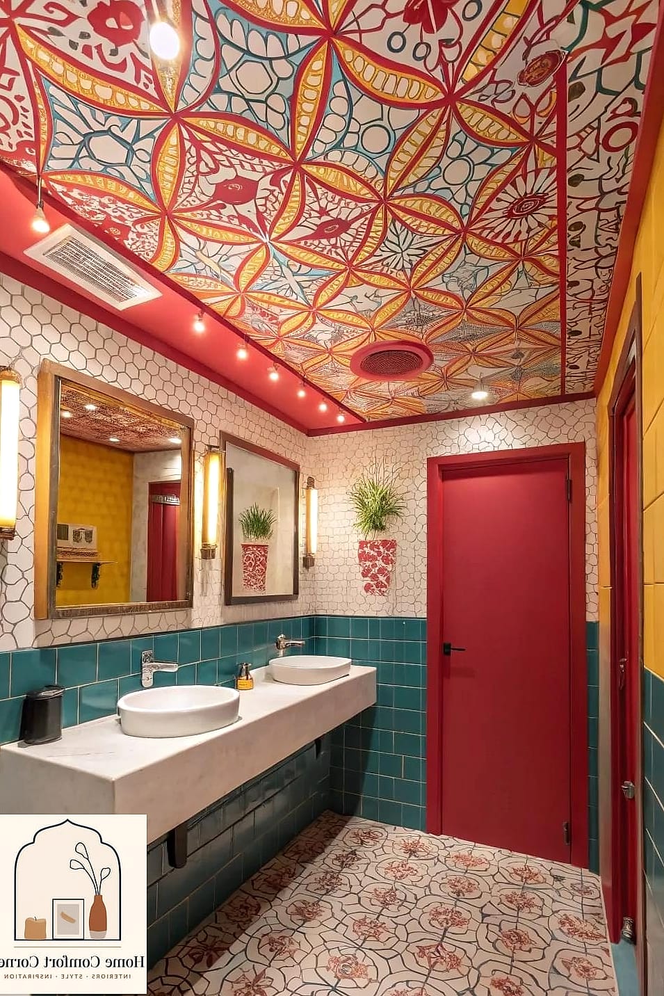 A Bold Ceiling Color Instead of White