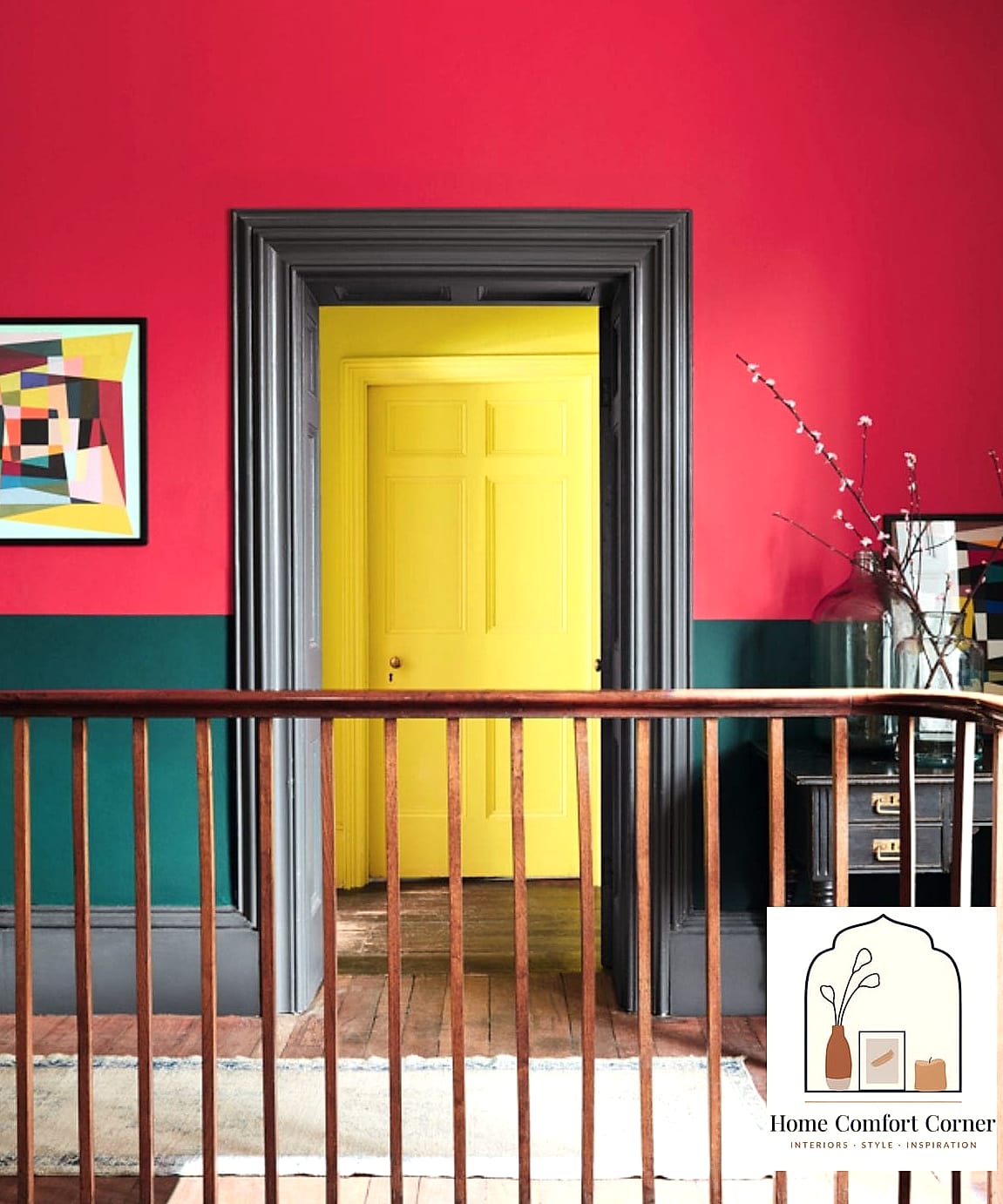 Bold Paint on a Front Door Only