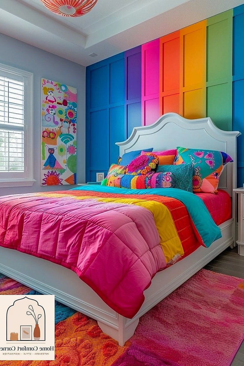 Bold Rainbow Playroom Vibes
