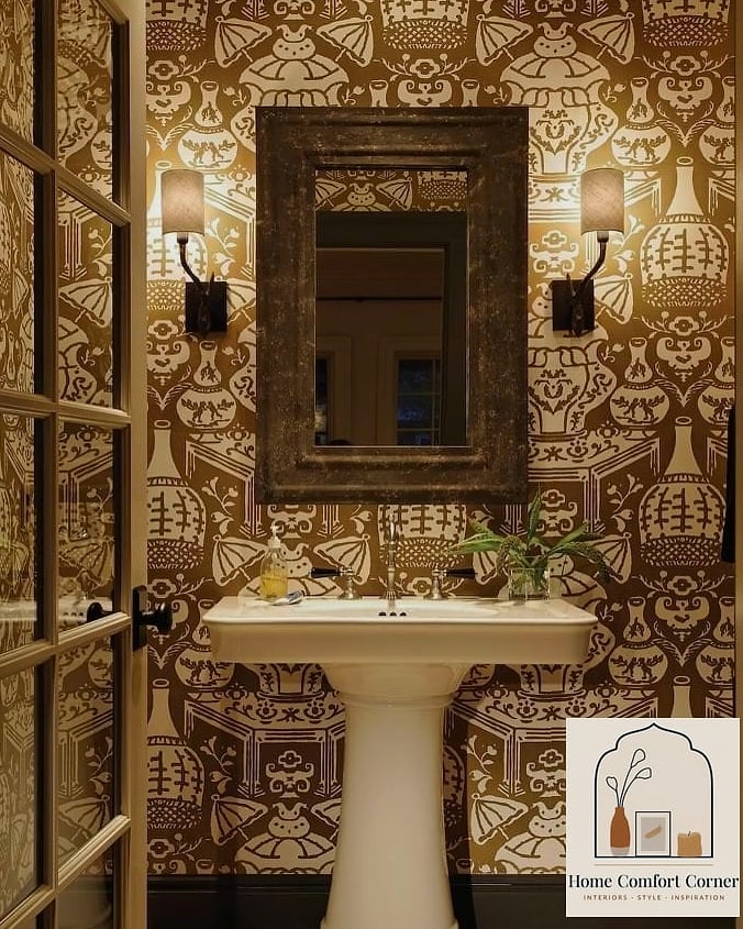 Bold Wallpaper on All Four Walls