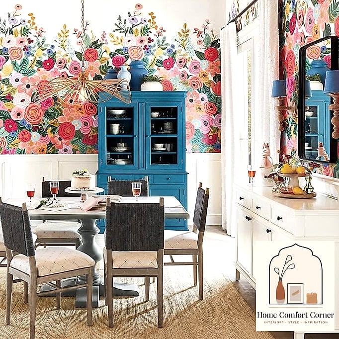 A Bold Wallpapered Accent Wall