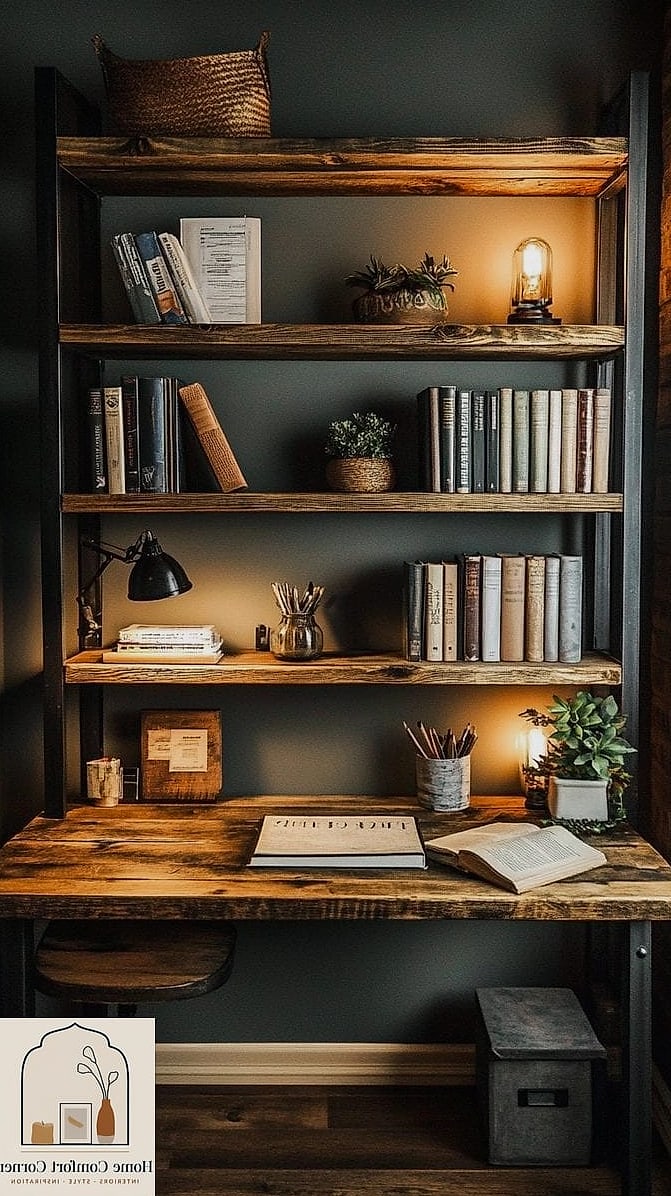 Bookshelf Desk Combo