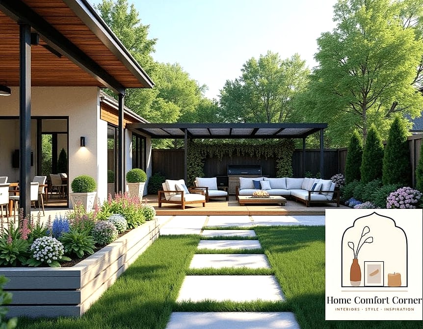 Boring Backyard to Cozy Outdoor Living Room