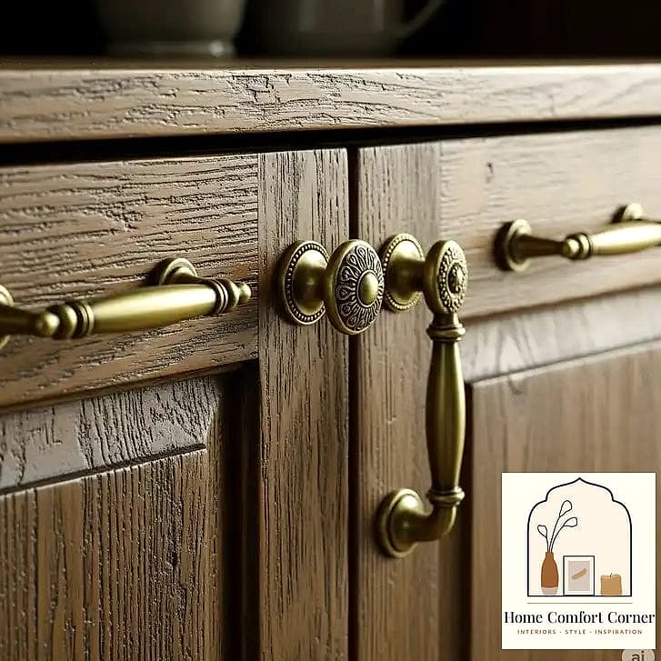 18 Vintage Interior Design Makeovers That Look Incredibly Expensive 4 Brass Hardware with an Aged Patina