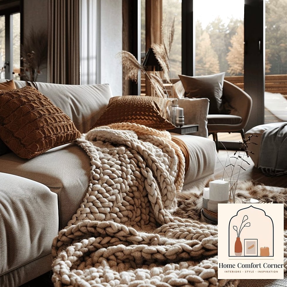 Bring in a Chunky Knit Throw Blanket