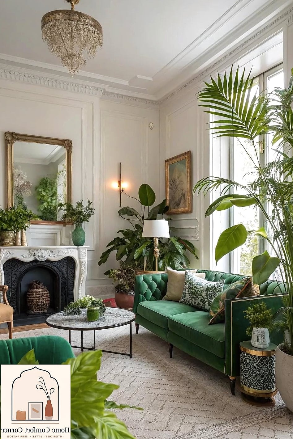 Bring in Greenery and Natural Textures for Warmth