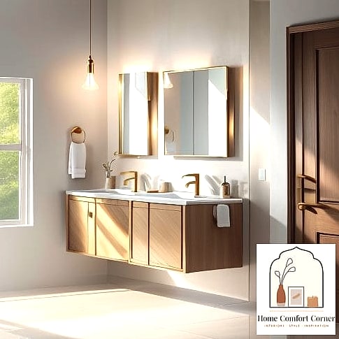Brushed Brass Fixtures Throughout