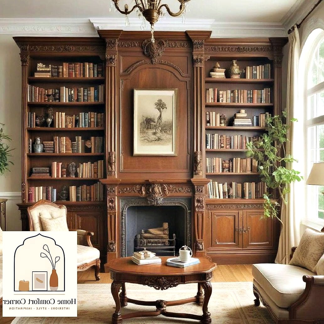 27 Classic Room Decor Ideas That Will Transform Your Space 7 Built-In Bookshelves Flanking a Fireplace