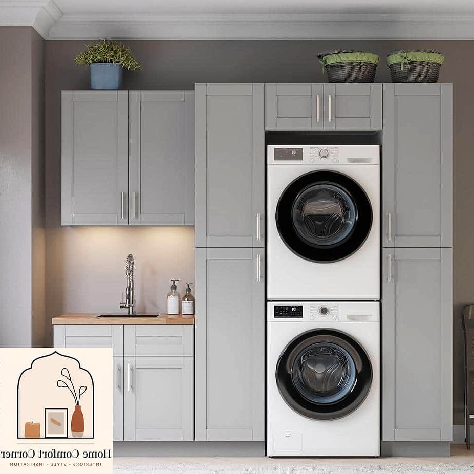 Built-In Cabinetry Flanking the Machines