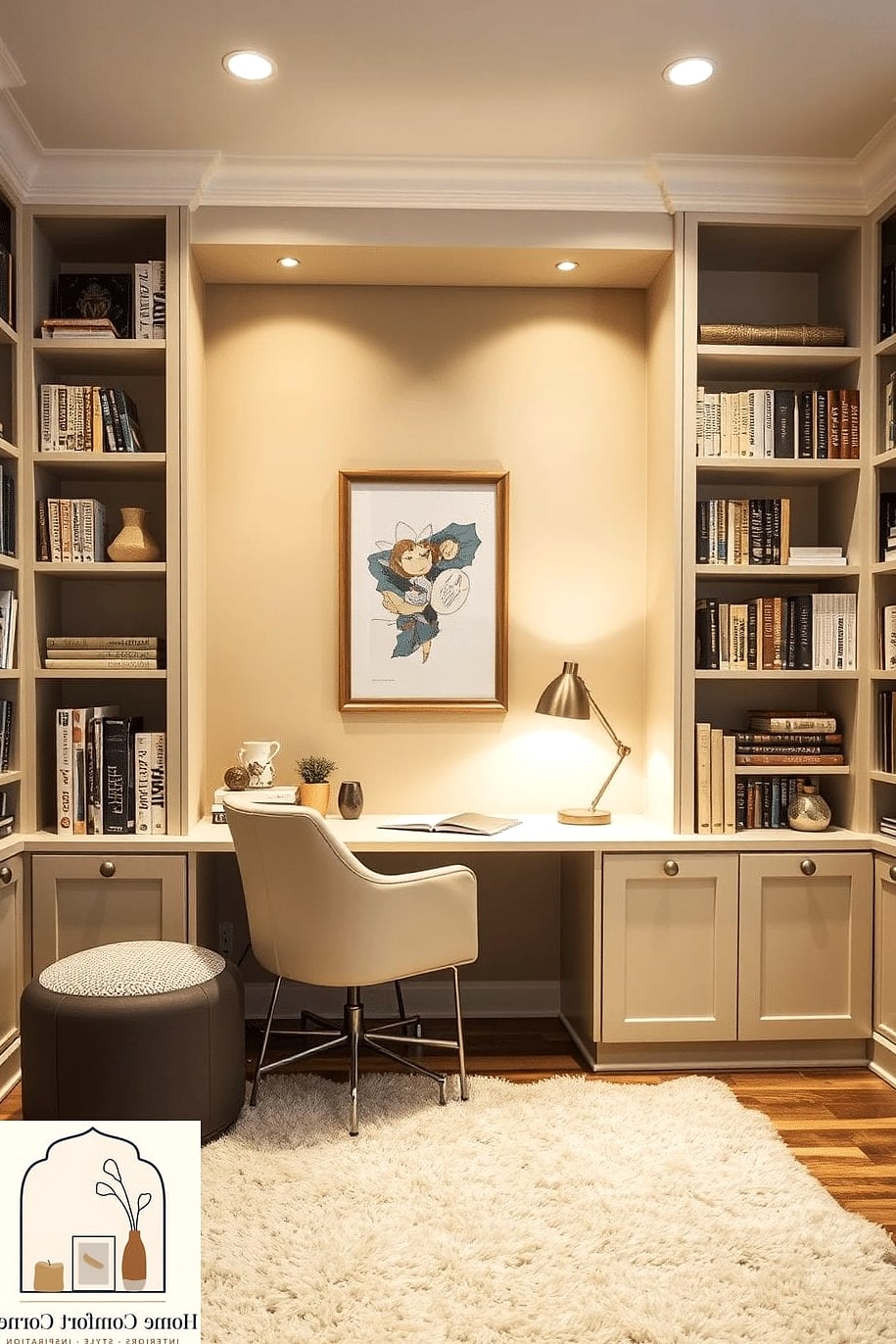 Built-In Desk Nook Under the Stairs