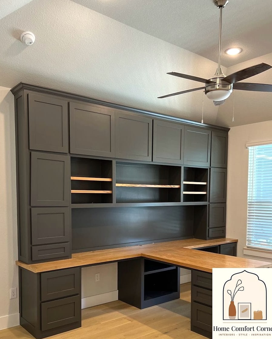 Built-In Desk Along a Wall