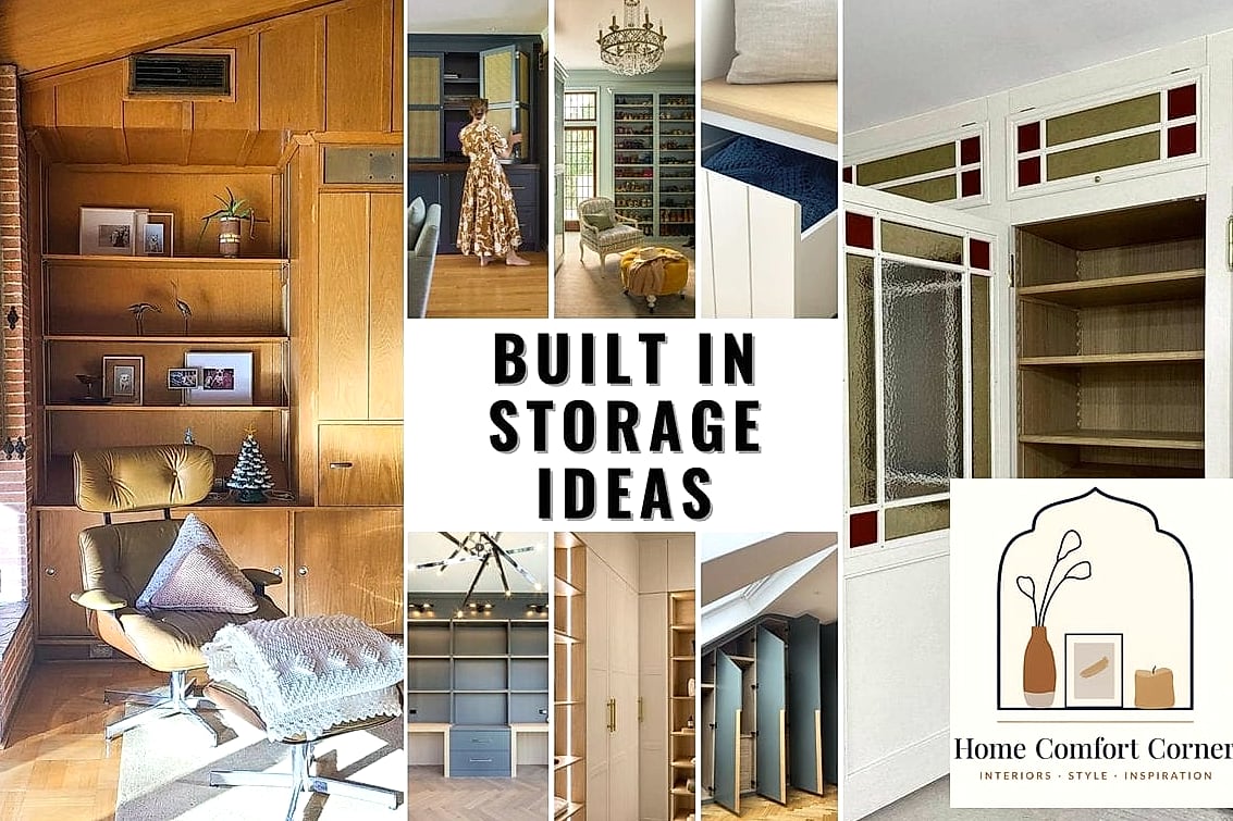 Built-In Storage Around a Fireplace