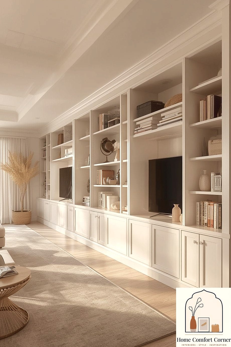 Built-In Storage Around a Fireplace or Window