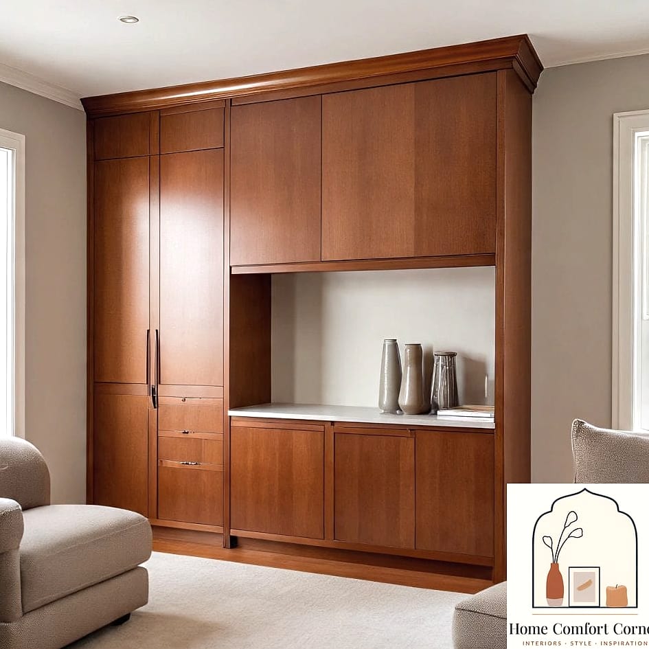Built-In Storage with Simple Cabinet Fronts